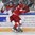 PARIS, FRANCE - MAY 6: Belarus's Vladimir Denisov #7 bodychecks Czech Republic's Lukas Radil #69 during preliminary round action at the 2017 IIHF Ice Hockey World Championship. (Photo by Matt Zambonin/HHOF-IIHF Images)